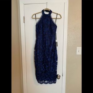 Lulus navy lace dress!